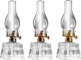 Brilagi - Lampă cu petrol MERLIN transparent/auriu/patină