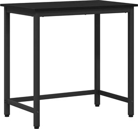 vidaXL masă Stejar Negru 100 x 50 x 76,5 cm Lemn ingineresc și oțel