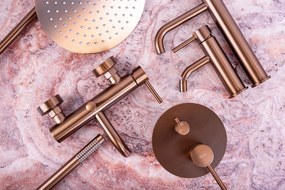 Set de duș incastrat Rea LUNGO COPPER BRUSH + BOX cu termostat