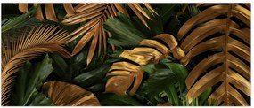 Tablou - Frunze aurii (120x50 cm)