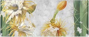 Tablou - Cactuși înfloriți, vintage (120x50 cm)