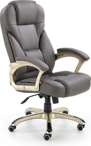 Scaun directorial DESMOND, gri, piele ecologica/cauciuc, 67x70x112/119