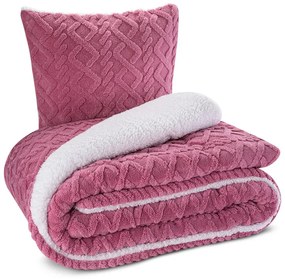 Set matlasat cu blăniță INVERNO, culoare mure