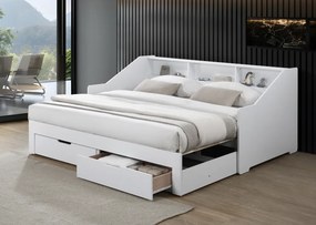Patul extensibil, alb, MONETA
