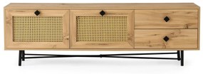 Comoda TV Hapsiyas180 Oak-Negru