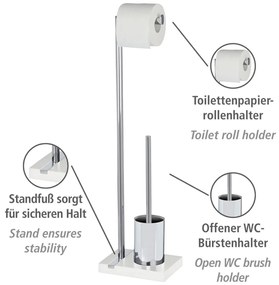 Perie toaletă și suport hârtie igienică Wenko Noble