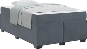 vidaXL Cadru de pat cu saltea Gri închis 120 x 200 cm țesătură