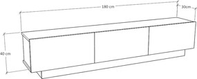 Comoda TV DOLCE 180 cm, alb