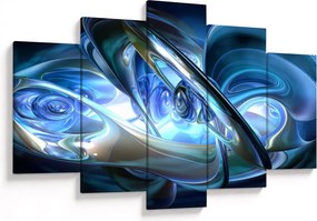 Tabloul fractalilor în albastru (150x105 cm)