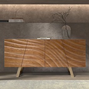 Comoda din furnir de nuc Walnut 118cm