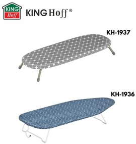 Scândură de călcat Kinghoff KH 1936, 76x30.5 cm, pliabilă, cârlig pentru agățat, albastru