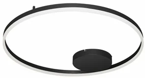 Lustra LED aplicata design modern geometric Halo 80 Top BK