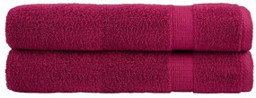 vidaXL Prosoape premium SOLUND 2 buc roșu bordo 100x200cm 600gsm