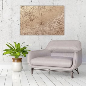 Tablou - Flori desenate (90x60 cm)