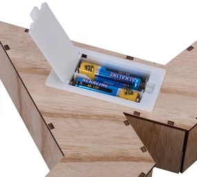 Brilagi - Decorațiune LED de Crăciun, stea, 38 x 40 cm, alimentare 2x AA