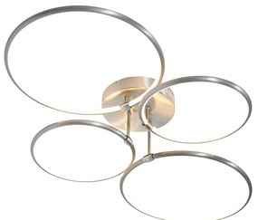 Plafonieră din oțel cu LED inclus, reglabil în 3 trepte, 4 lumini - Joaniqa