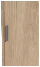 Șifonier în culoare naturală cu aspect de lemn de stejar cu ușă glisantă 177x200x60 cm Naia – Tvilum