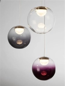 Lustra cu 9 pendule LED din sticla colorata SILENZIO