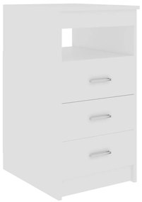 Dulap cu sertare, alb, 40x50x76 cm, lemn compozit Alb, 1, Alb