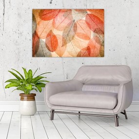 Tablou cu frunzele de toamnă pictate (90x60 cm)