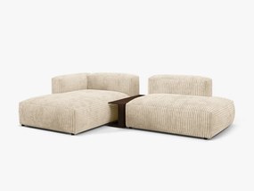 Coltar modular Martina corduroy Tilia L285 cm + masuta de cafea