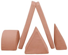 Set de joacă din spumă roz deschis din catifea reiată 75x41x7 cm Bloque Montessori – Little Nice Things