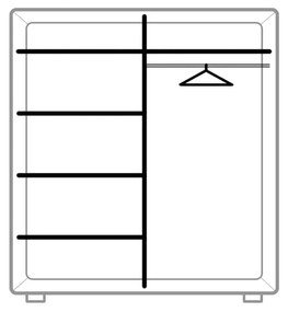 Zondo Dulap de haine Muriel 32 (203 cm). 772715