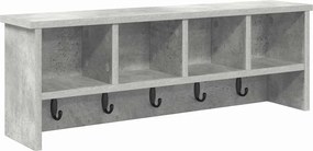 vidaXL Răcător de paltoane montat pe perete Gri beton 75 x 16 x 26 cm