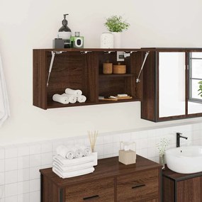 vidaXL Dulap perete de baie, stejar maro, 80x25x40 cm, lemn prelucrat