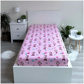 Disney Minnie Flowers cearșaf elastic 90x200 cm