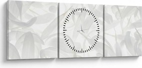 Tablou - Petale de frunze (cu ceas) (90x30 cm)