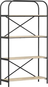 vidaXL Raft pentru cărți Stejar Sonoma 80 x 30 x 146 cm Lemn compozit