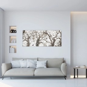 Tablou - Model de pădure, desen (120x50 cm)