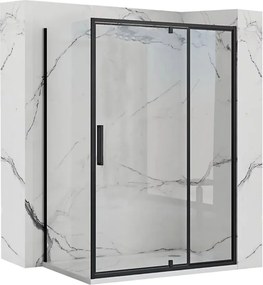 Cabina de dus dreptunghiulara cu usa pivotanta Rea Rapid Swing 120x80 negru