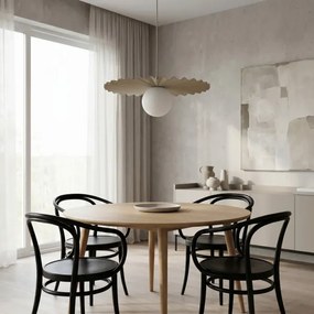 Lustră suspendată pe cablu UMBRA 1xG9/8W/230V bej
