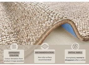Covor tip traversă maro deschis 80x200 cm Wolly – BT Carpet