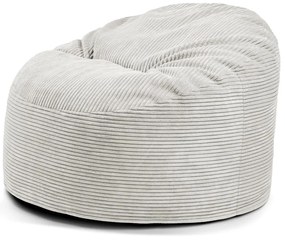 Fotoliu puf pentru copii crem cu tapițerie din catifea reiată Om 85 – SLOWDOWN