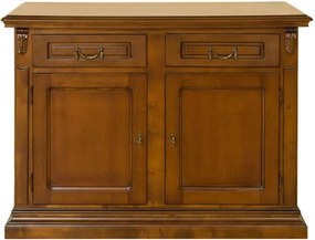 Comodă TV lemn masiv Bernhard, 122 × 54 × 84 cm
