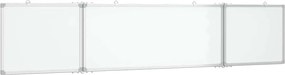 vidaXL Tablă magnetică pliabilă, alb, 200x40x1,7 cm, aluminiu