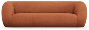 Canapea portocalie cu tapițerie din stofă bouclé 230 cm Essen – Cosmopolitan Design