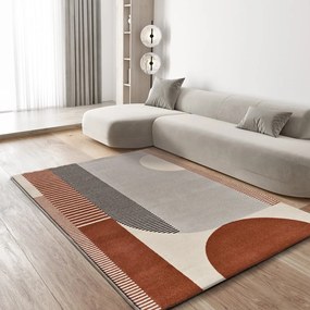Covor roșu-gri 160x230 cm Gaia – Universal