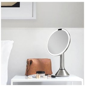 Oglindă cosmetică (5x) cu led/de mărire ø 20 cm Sensor – simplehuman