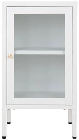 Vitrină Dalby, 1 ușă, oțel, alb 38x35x70 cm