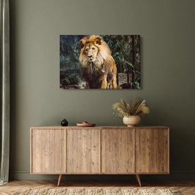 Tablou cu leu în natură (90x60 cm)