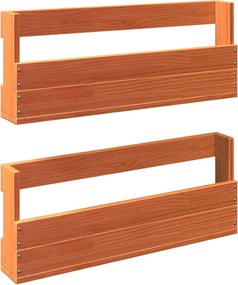 vidaXL Pantofare de perete 2 buc. maro ceruit, lemn masiv pin