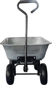 Cărucior de grădină 3 în 1 cu basculantă, capacitate de încărcare până la 250 kg, oțel galvanizat