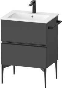 Duravit Sivida dulap 61x47.7x59.1 cm sub chiuveta pe perete negru-grafit SV46430BD490000