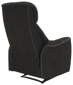 Fotoliu pentru relaxare, material textil ciocolatiu, KOMFY