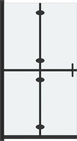 vidaXL Perete de duș walk-in pliabil, 80x190 cm, sticlă ESG mată