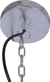 Lustră suspendată din metal, argintiu, 55 x 30 cm, „Loubressac”